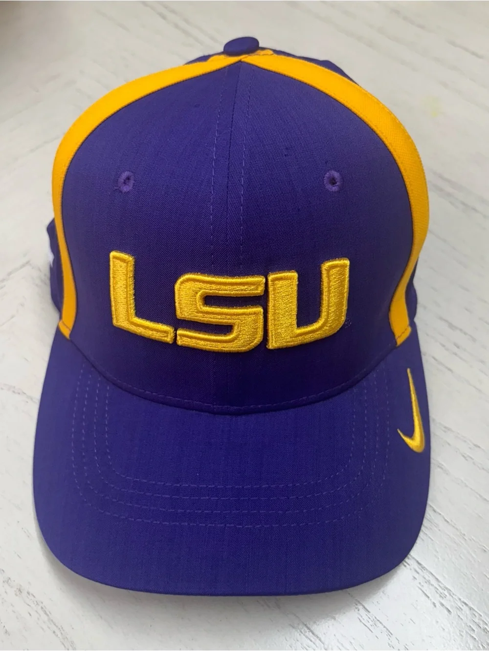 Nike Dri-Fit LSU Purple and Gold Embroidered Logo Cap